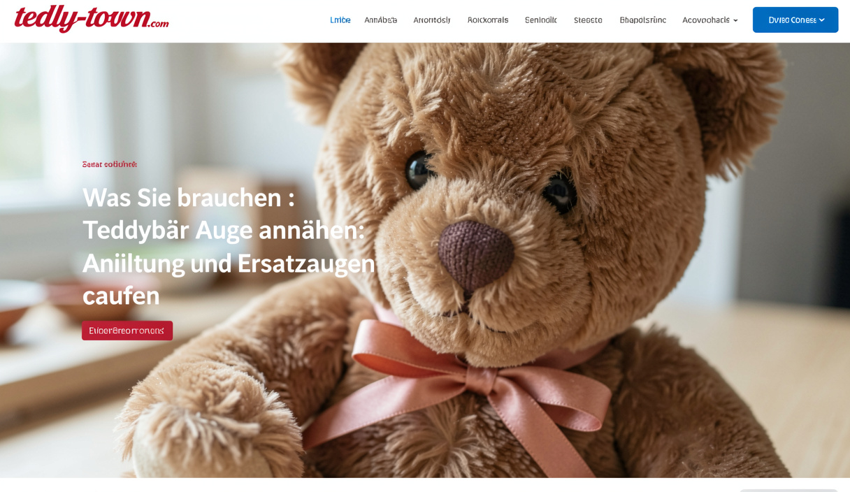 Was Sie brauchen : Teddybär Auge annähen: Anleitung und Ersatzaugen kaufen
